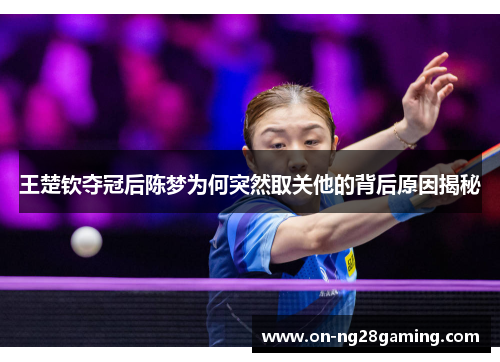 王楚钦夺冠后陈梦为何突然取关他的背后原因揭秘